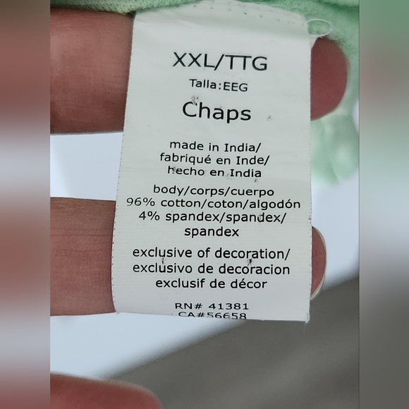 CHAPS Men's Top Golf Polo Short Short Sleeve Mint Green XXL EUC - Picture 5 of 16